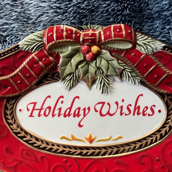 Holiday wishes oval plate - Picture 2 of 4
